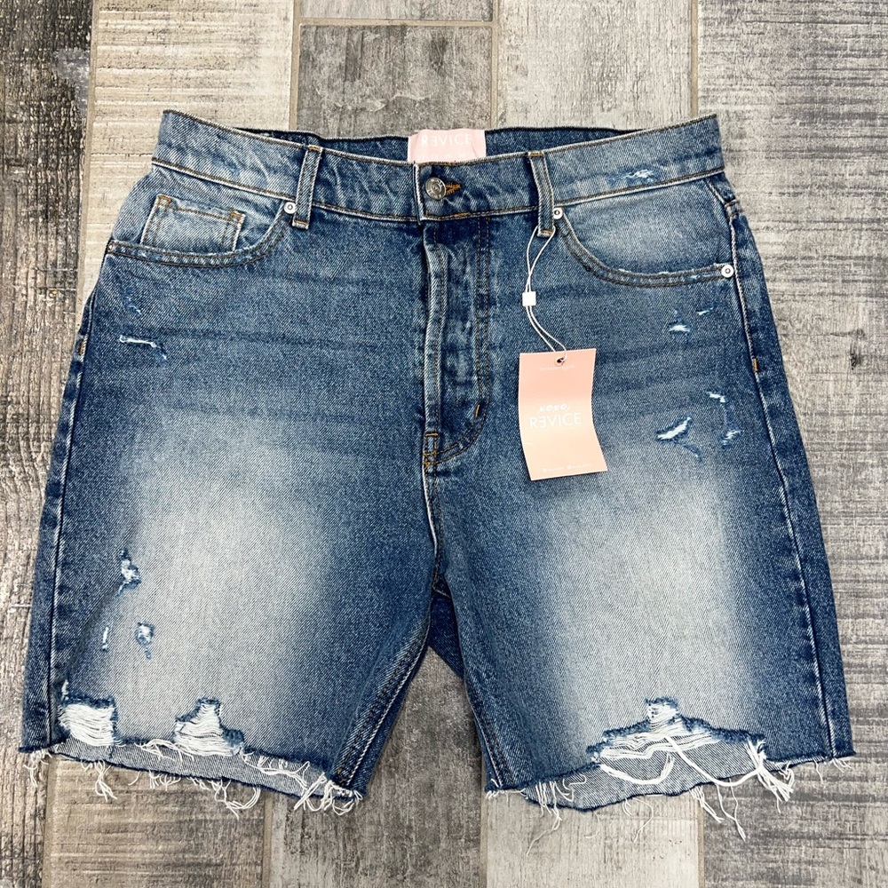 REVICE 90s Cutoffs New Wash Distressed Jean Shorts